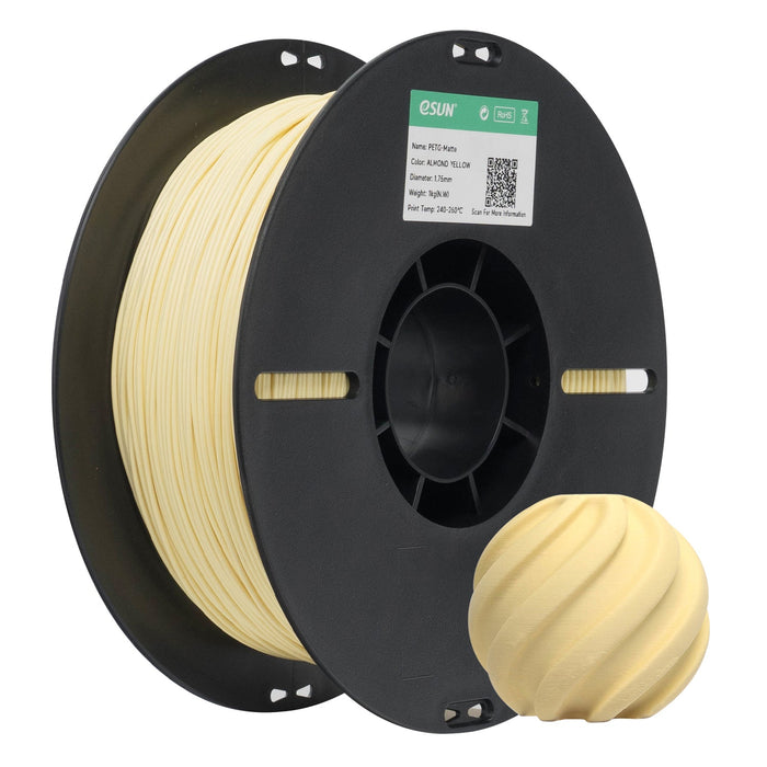 ESUN Filament Almond Yellow eSun PETG Matte 3D Print Filament 1.75mm 1kg
