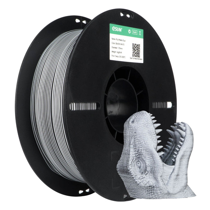 ESUN Filament Black/White [New] eSun Matte PLA 3D Print Filament 1.75mm 1kg