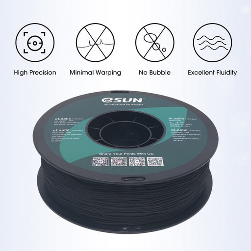 ESUN Filament eSUN eLASTIC Flexible TPE 83A 3D Print Filament 1.75mm 1kg