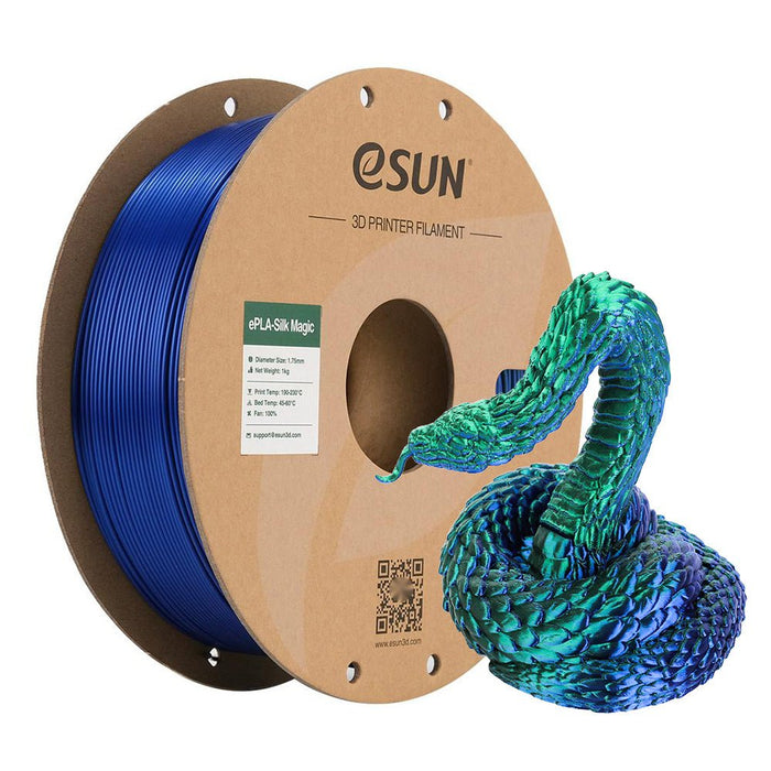 ESUN Filament Green/Blue eSun eSilk-Magic Dual Colour 3D Print Filament 1.75mm 1kg