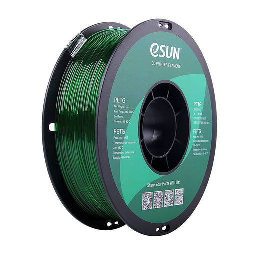 ESUN Filament Green (Transparent) eSUN PETG 3D Filament 1.75mm 1kg
