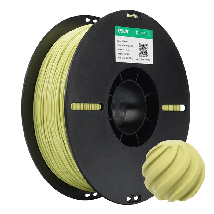 ESUN Filament Mustard Green (NEW) eSUN PLA+ HS High Speed 3D Print Filament 1.75mm 1kg
