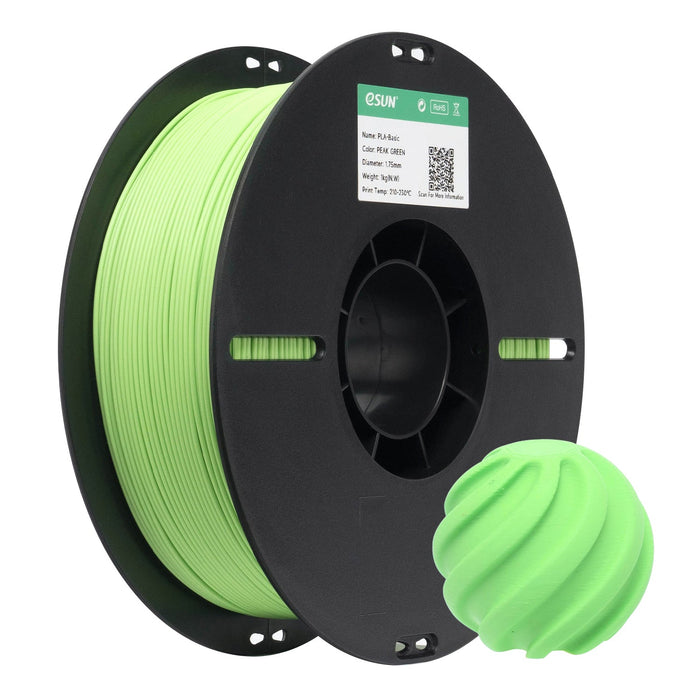 ESUN Filament Peak Green eSUN PLA Basic 3D Print Filament 1.75mm 1kg