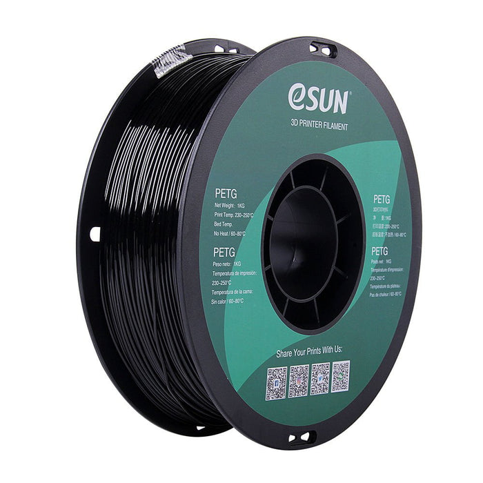 ESUN Filament Solid Black eSUN PETG 3D Filament 1.75mm 1kg