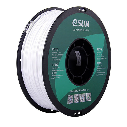ESUN Filament Solid White eSUN PETG 3D Filament 1.75mm 1kg