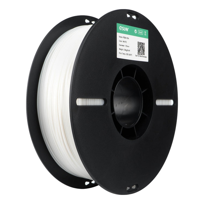 ESUN Filament White eSun PEBA 90A Flexible 3D Print Filament 800g 1.75mm