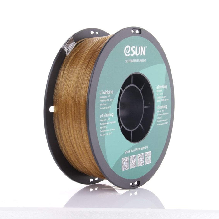 ESUN Filament Gold eSun eTwinkling Glitter PLA 3D Print Filament 1.75mm 1kg