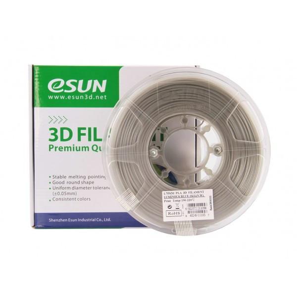 ESUN Filament Luminous Blue / 1.75mm eSUN PLA Luminous Glow-In-Dark 3D Print Filament 1.75mm & 2.85mm 1kg