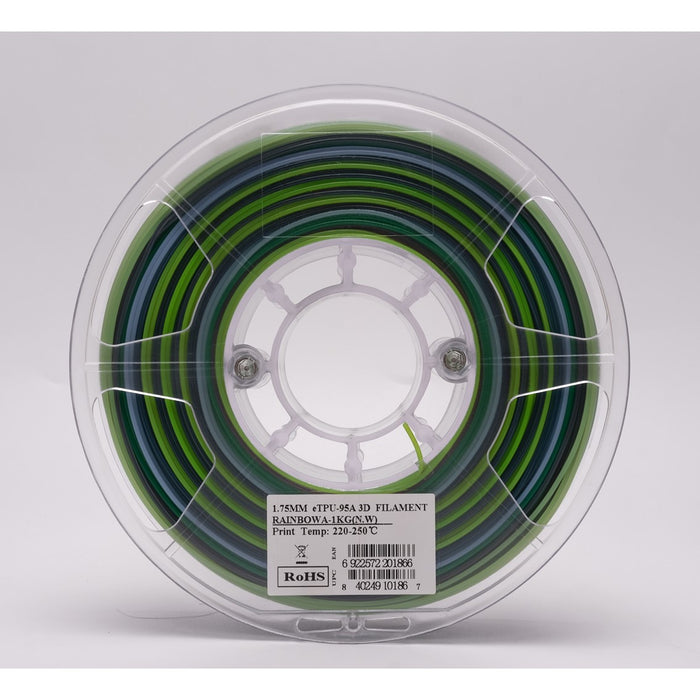 ESUN Filament Rainbow eSun TPU 95A Flexible 3D Print Filament 1.75mm 1kg