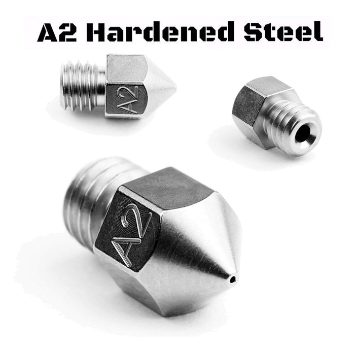 Micro Swiss 3D Printer & Accessories 0.4mm Micro Swiss MK8 Plated A2 Tool Steel Wear Resistant Nozzle