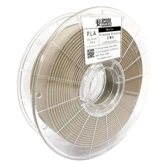 Spidermaker Filament Frosted Almond Spidermaker Matte Finish PLA 3D Print Filament 1.75mm 700g