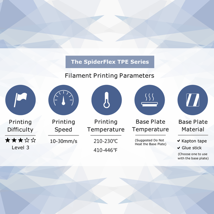 Spidermaker Filament Spidermaker Matte Finish Flexible TPE 75A Filament 1.75mm 500g